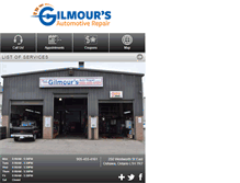 Tablet Screenshot of gilmoursautorepair.com